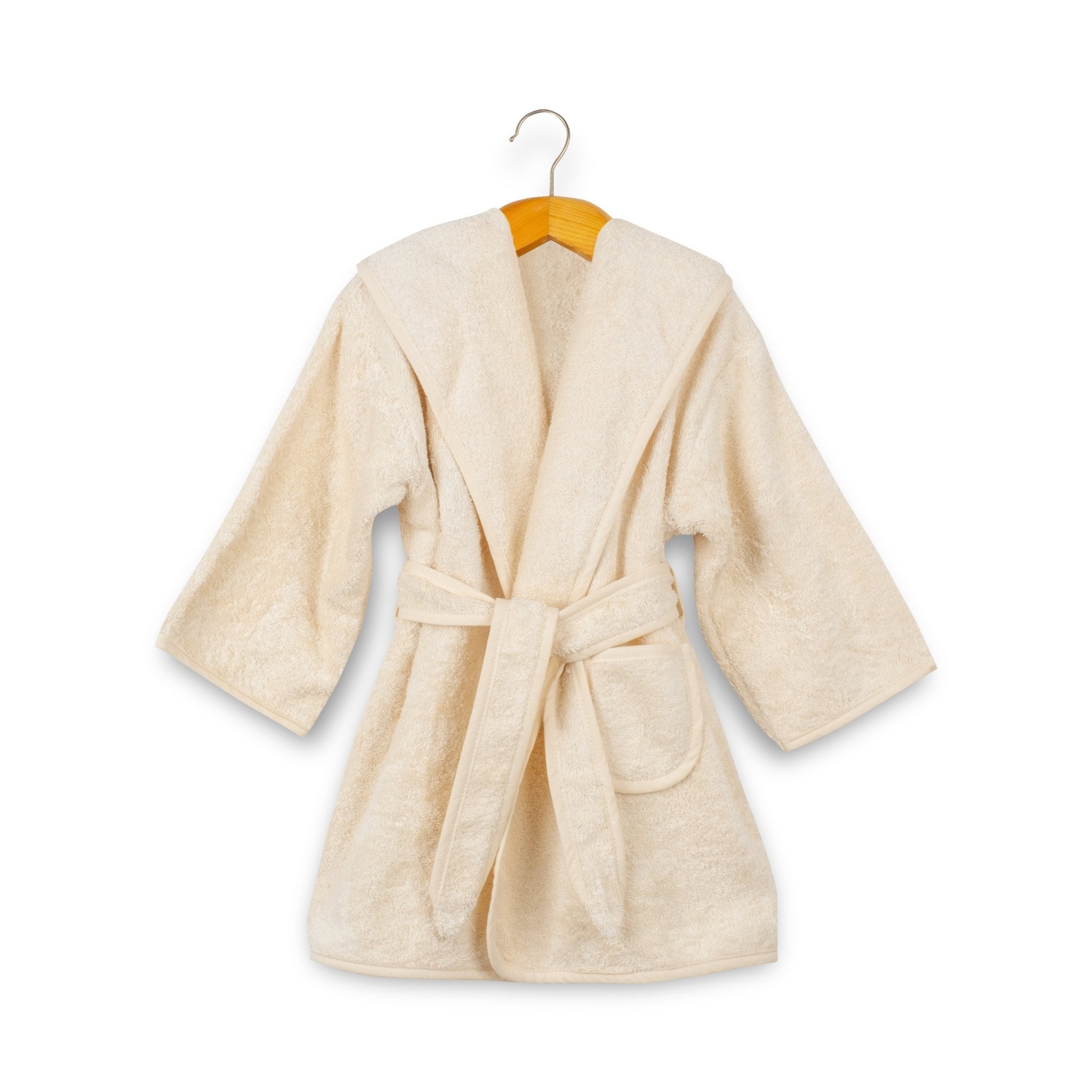 Eco Bath London Organic Cotton Kids Robe (10-12 Years) - Hooded, 100% Certified Organic Cotton - REGN