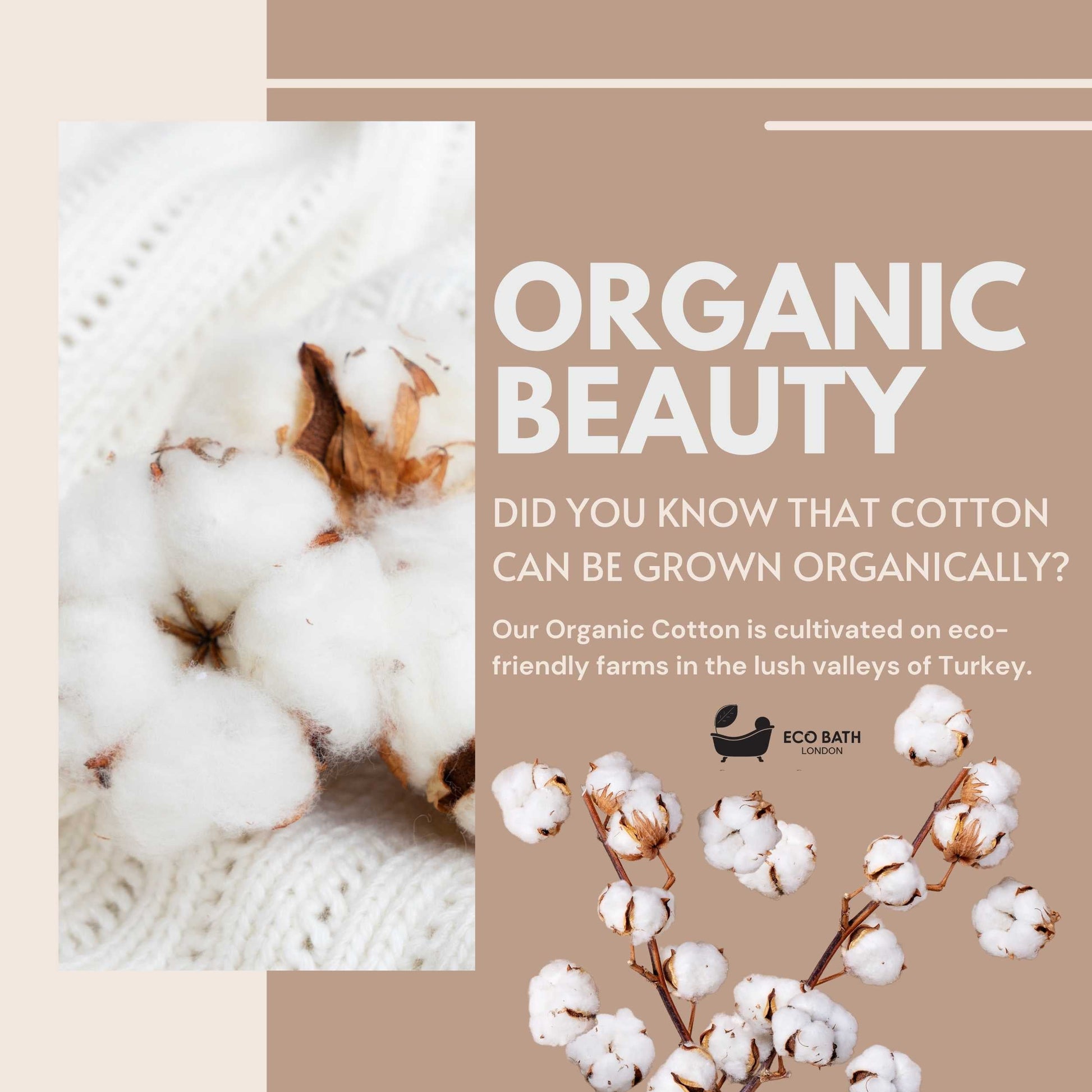 Eco Bath London Organic Cotton Shawl Collar Bath Robe - 100% Certified Organic Cotton - REGN