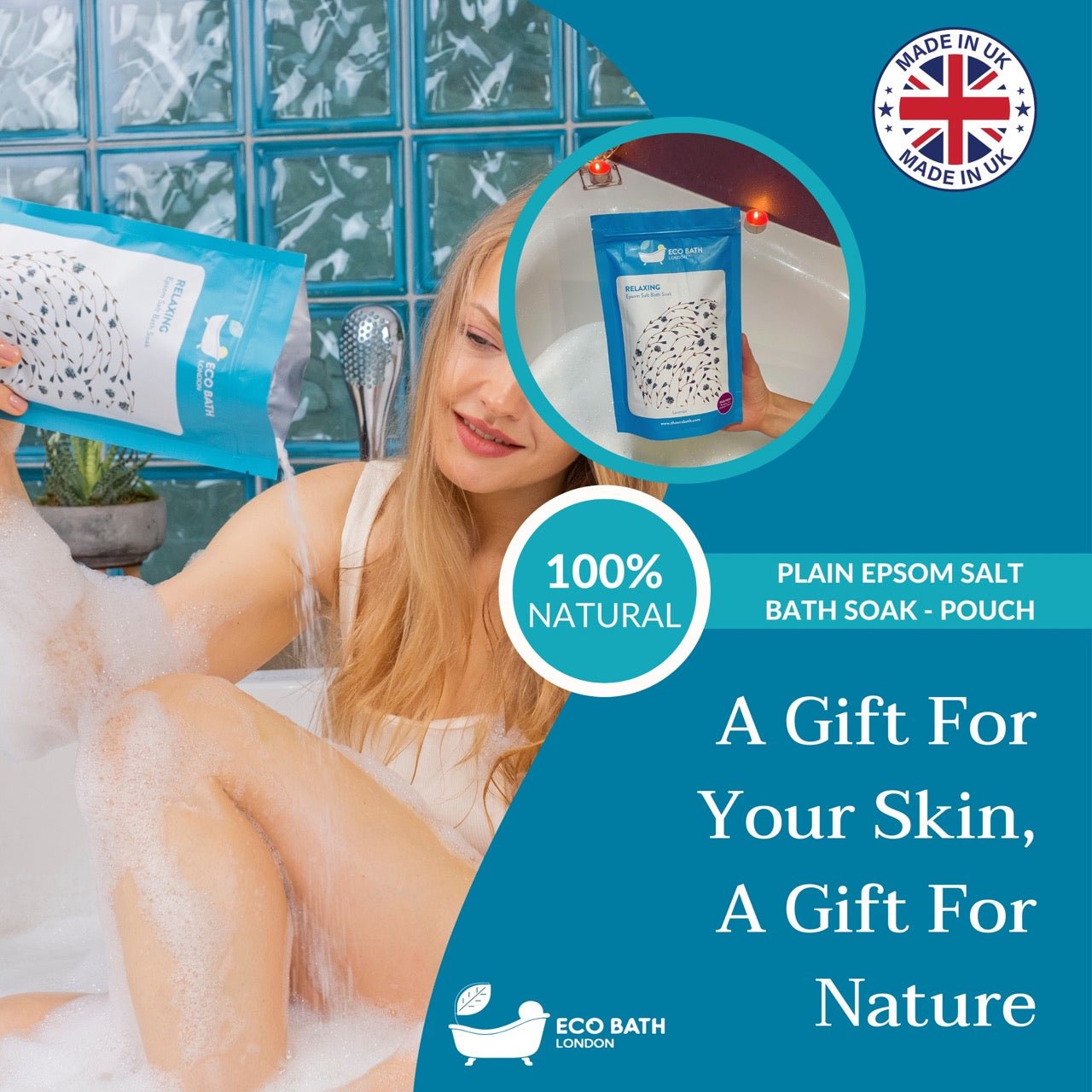 Eco Bath London Relaxing Epsom Salt Bath Soak - Pouch - REGN