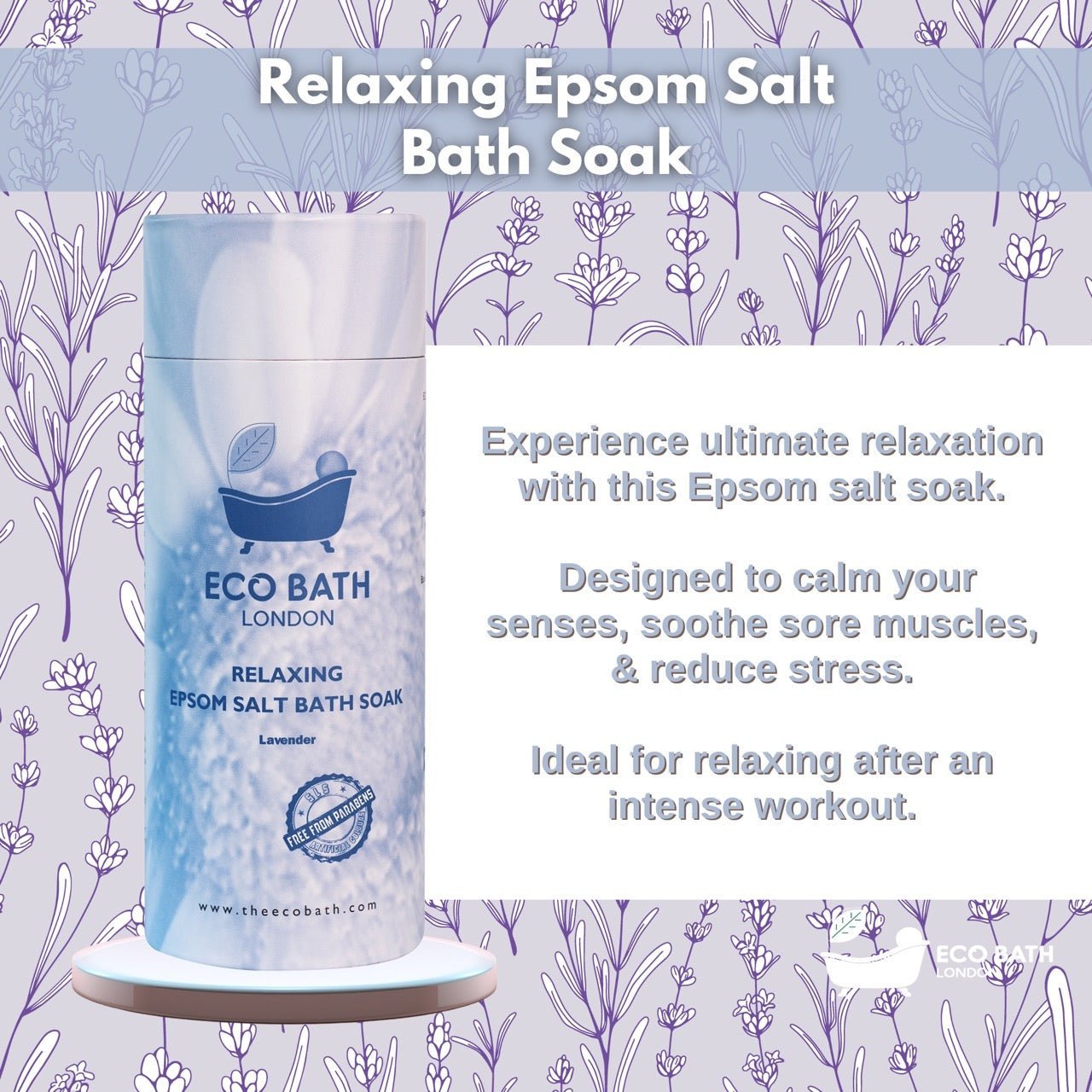Eco Bath London Relaxing Epsom Salt Bath Soak - Tube - REGN