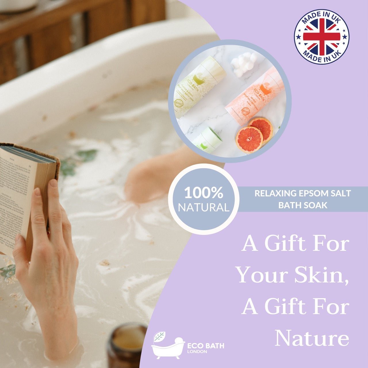 Eco Bath London Relaxing Epsom Salt Bath Soak - Tube - REGN