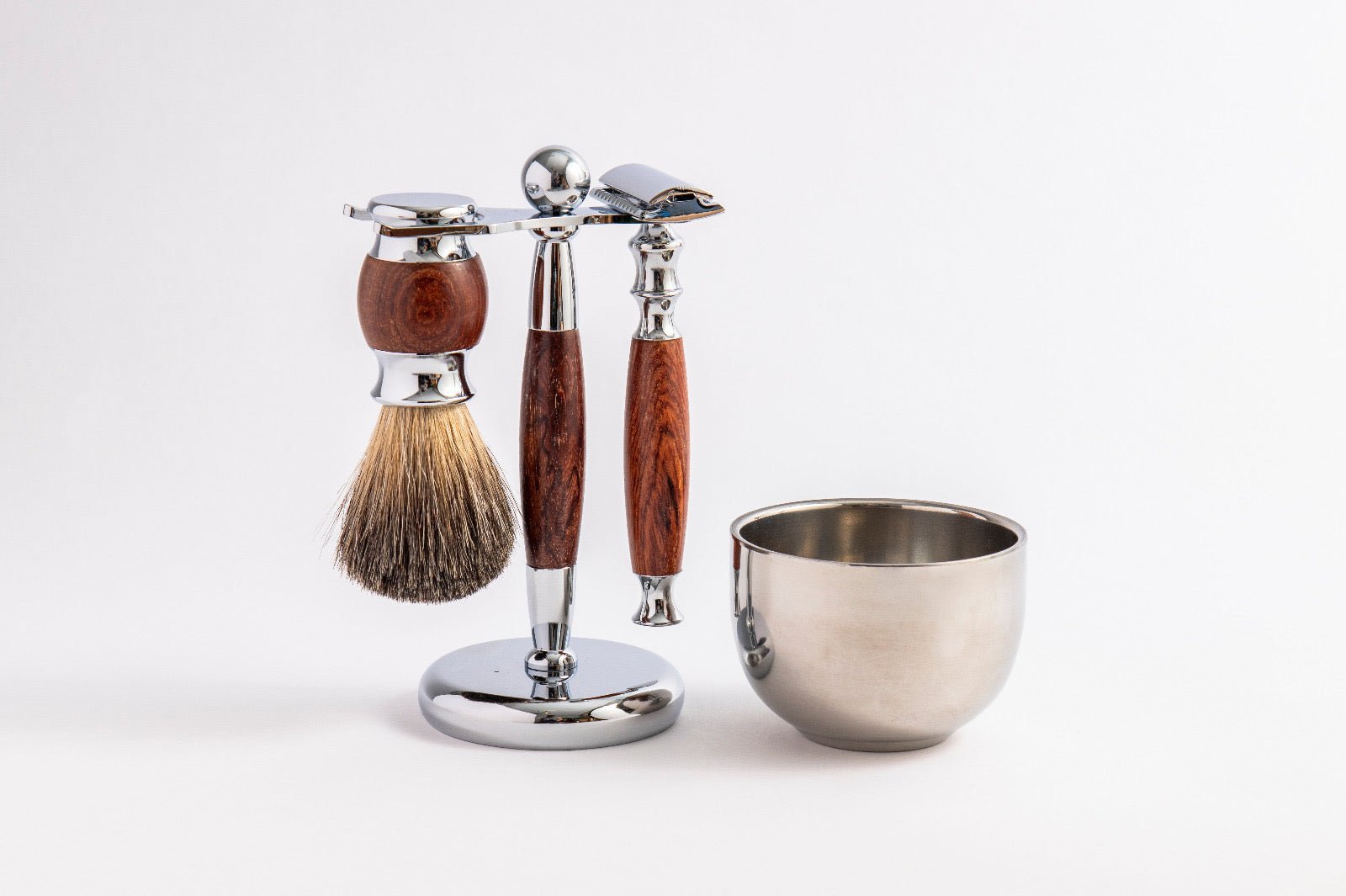 Eco Bath London Rose Wood Shaving Set - REGN