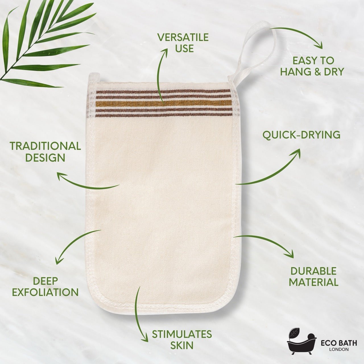 Eco Bath London Turkish Bath Mitt Fine Texture - Skin Exfoliating Glove - REGN