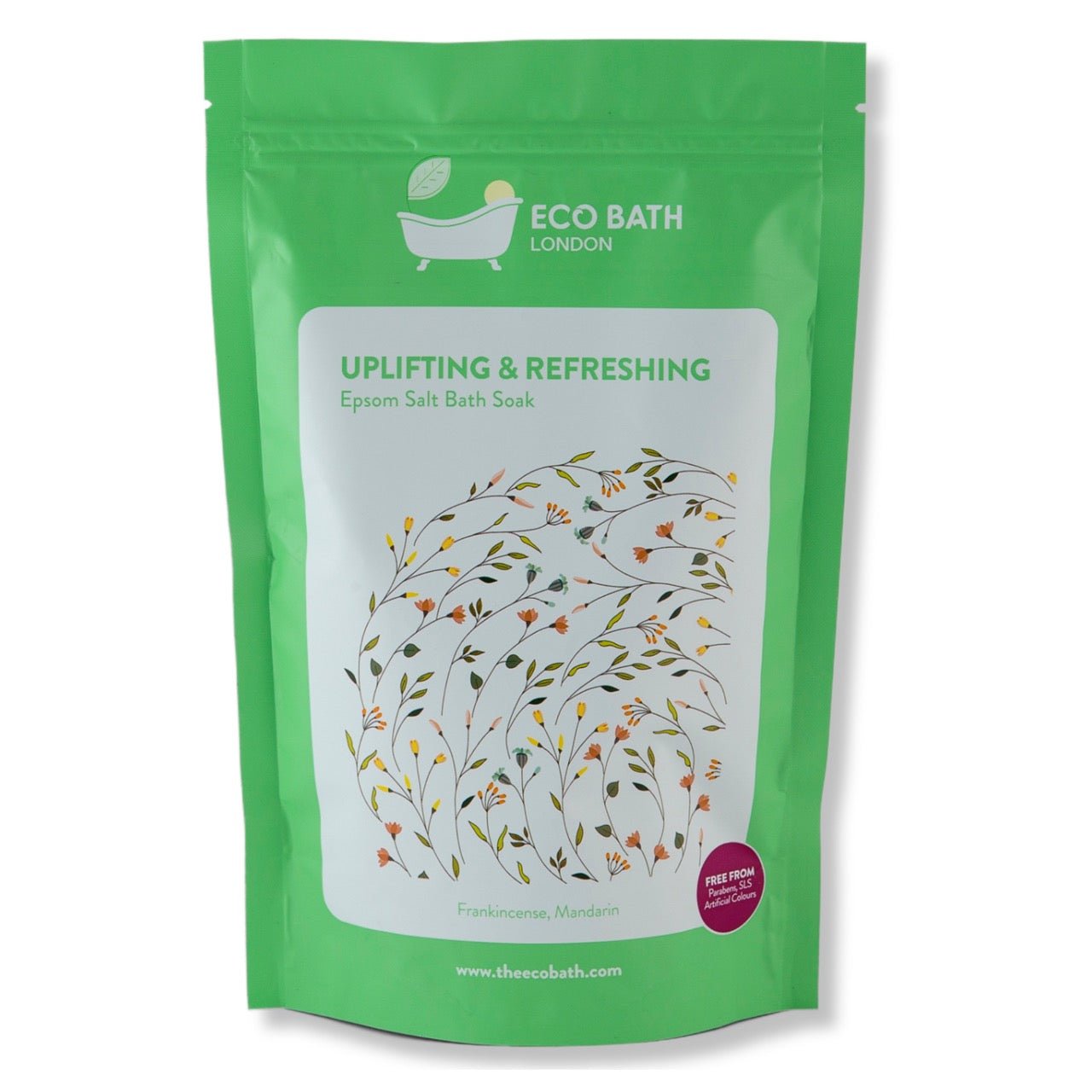 Eco Bath London Uplifting and Refreshing Epsom Salt Bath Soak Pouch | 500g & 1000g - REGN