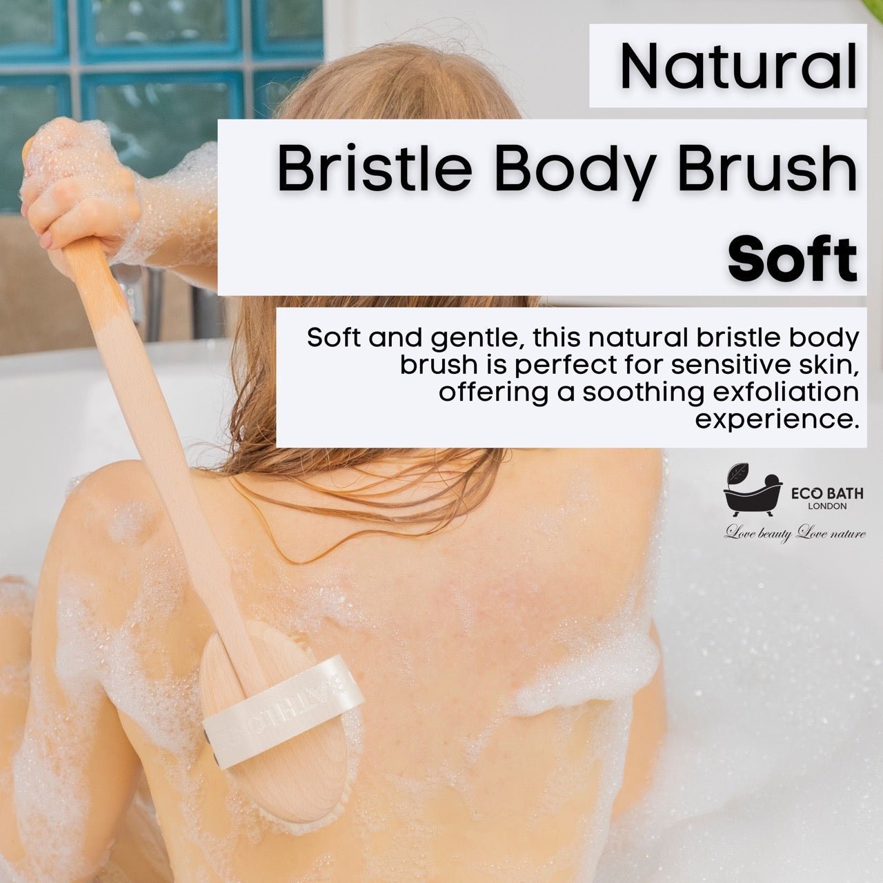 Eco Bath Natural Bristle Body Brush Detachable with Soft Bristles - REGN