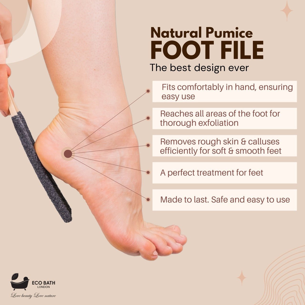 Eco Bath Natural Pumice Foot Files - REGN