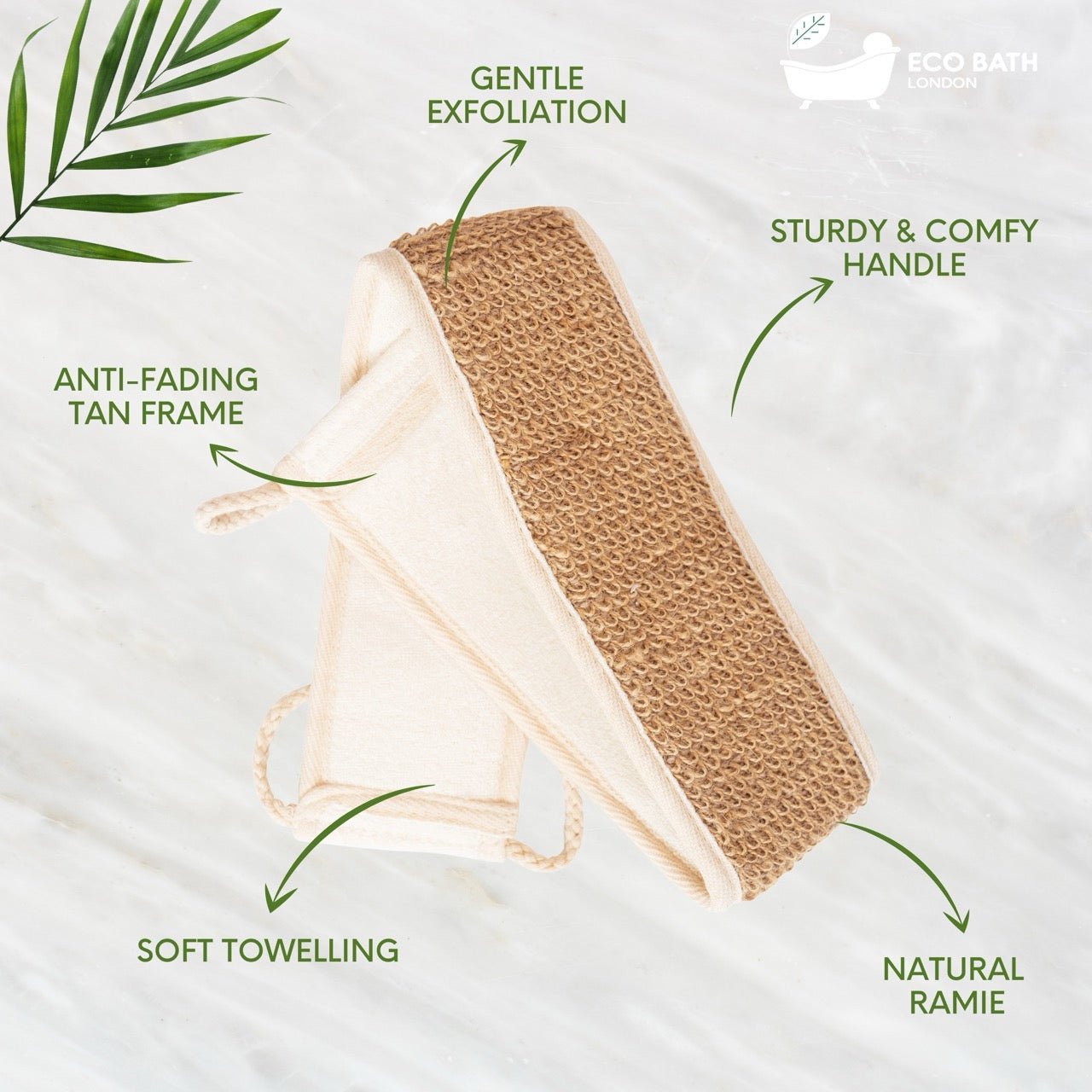 Eco Bath Natural Ramie Back Strap - REGN