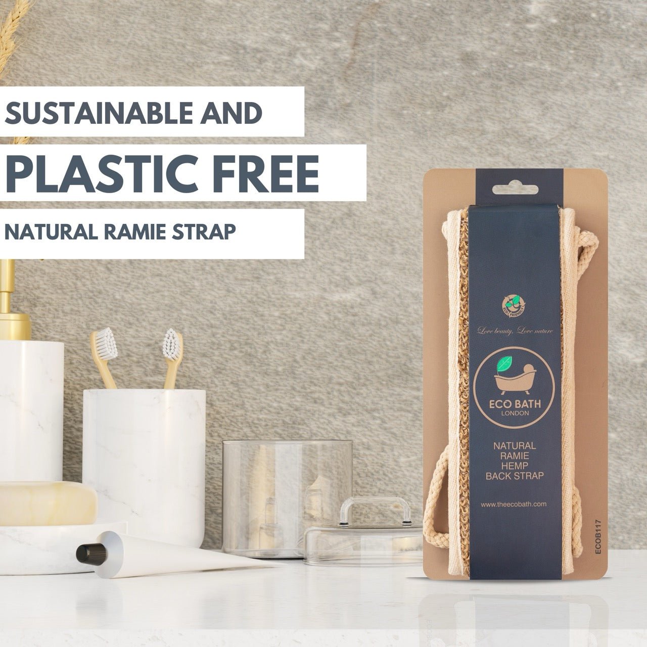 Eco Bath Natural Ramie Back Strap - REGN