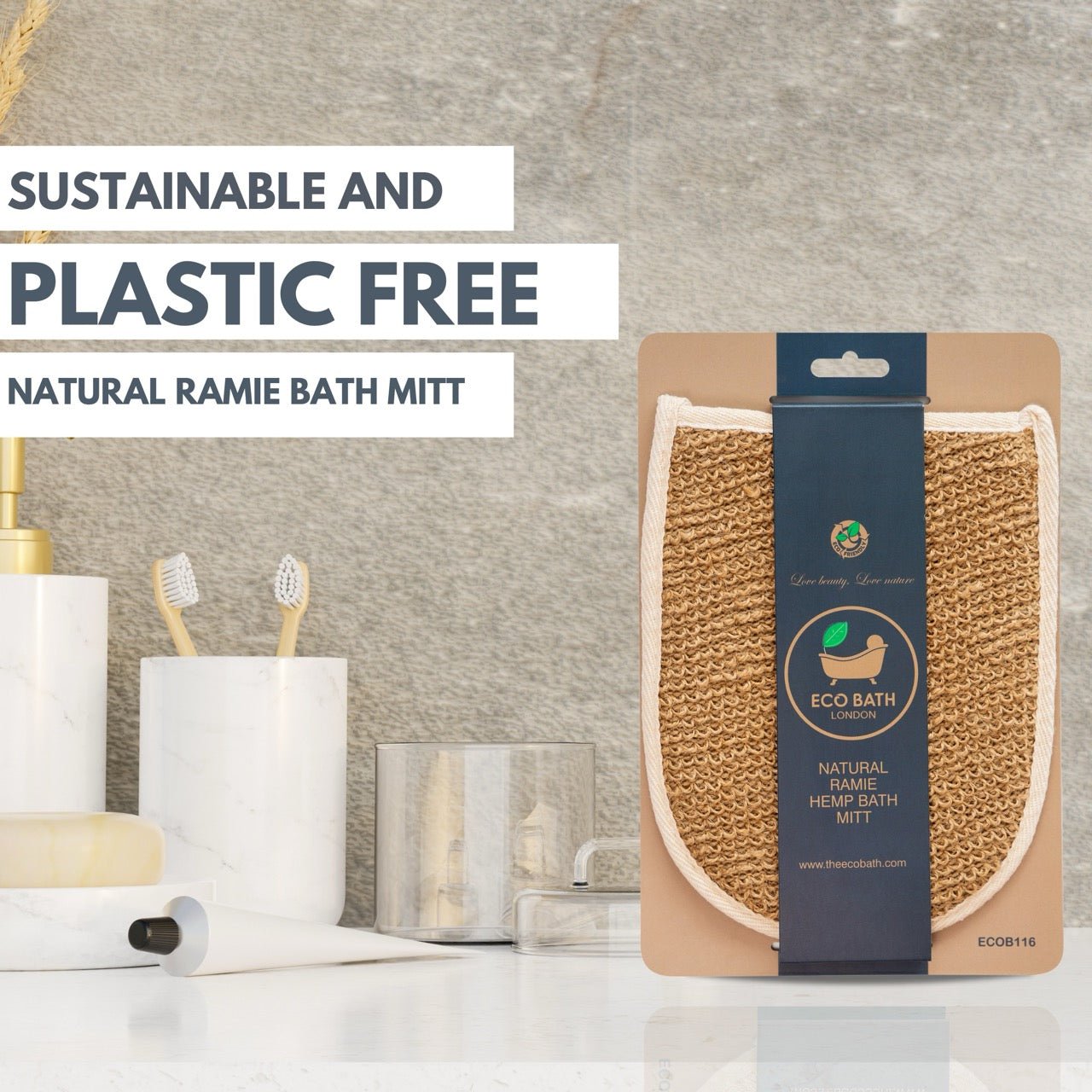 Eco Bath Natural Ramie Bath Mitt - REGN