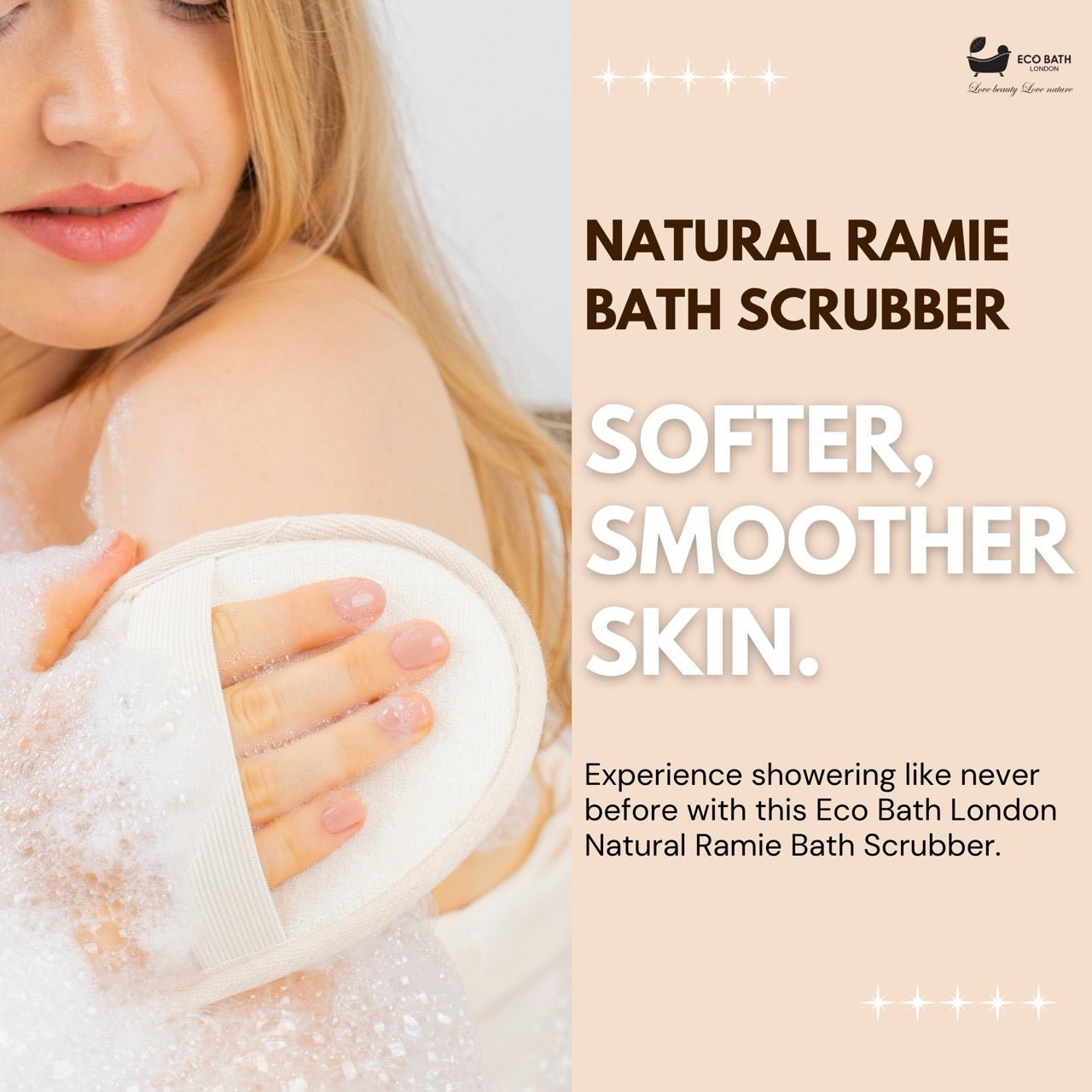 Eco Bath Natural Ramie Bath Scrubber - REGN