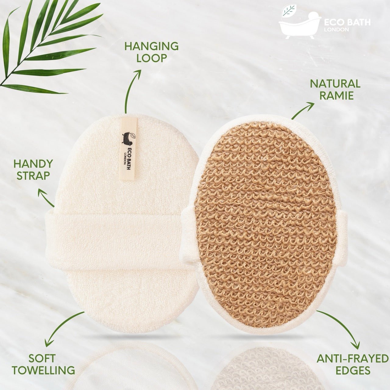 Eco Bath Natural Ramie Bath Scrubber - REGN