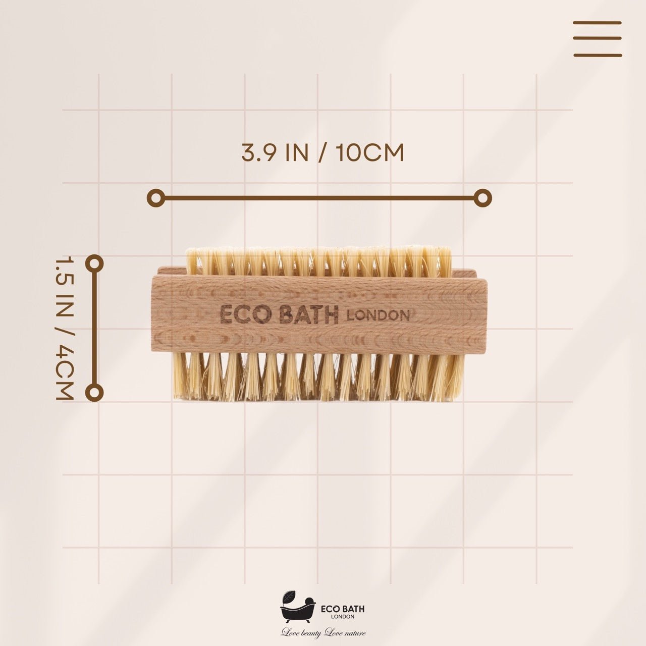 Eco Bath Natural Sisal Nail Brush Collection - Available in Beech Wood, Walnut Wood and Olive Wood - REGN