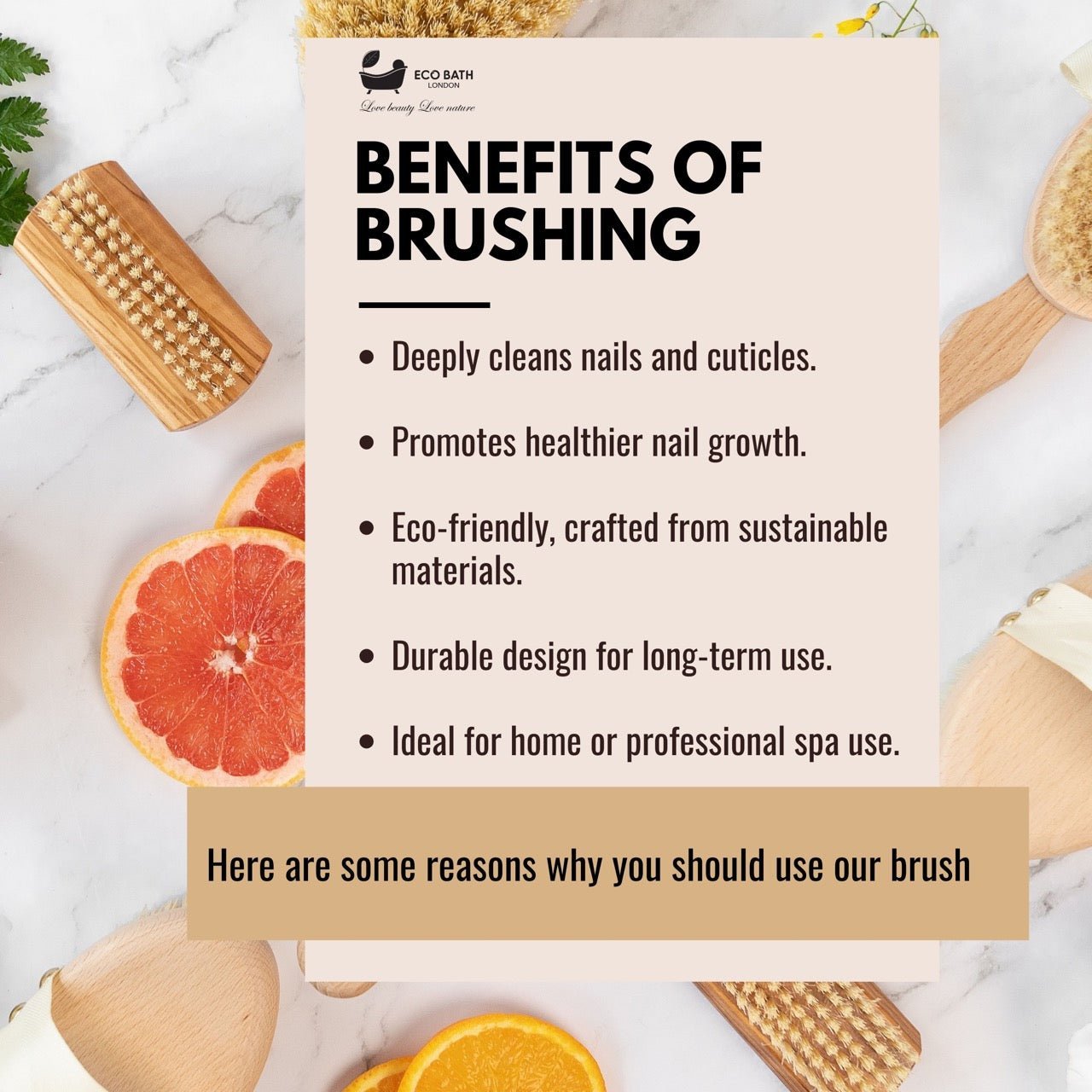Eco Bath Natural Sisal Nail Brush Collection - Available in Beech Wood, Walnut Wood and Olive Wood - REGN