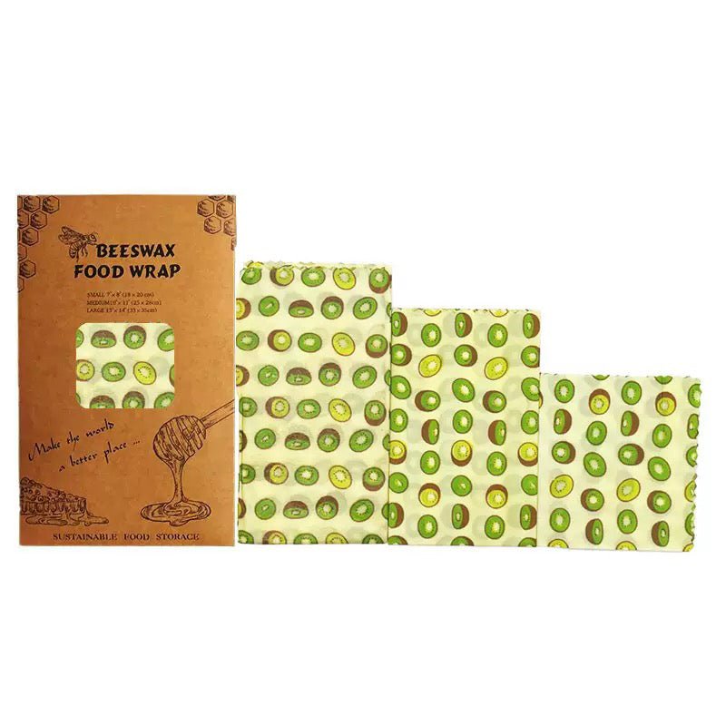 Eco Beeswax Food Wraps, Reusable Food Covers - Choice Of Designs - Pack Of 3 - REGN