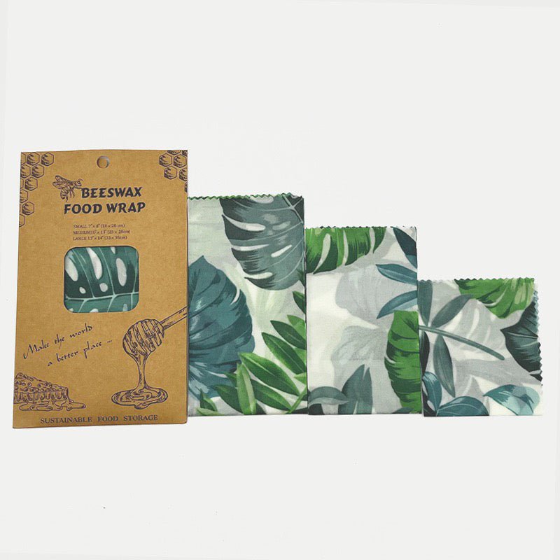 Eco Beeswax Food Wraps, Reusable Food Covers - Choice Of Designs - Pack Of 3 - REGN