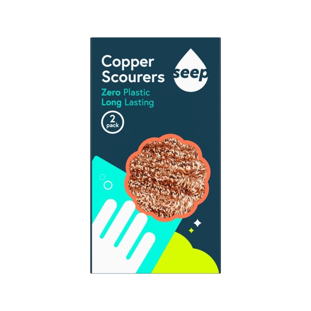 Eco Copper Scourers 2 - Pack | Recyclable Antibacterial Scrubbers - REGN