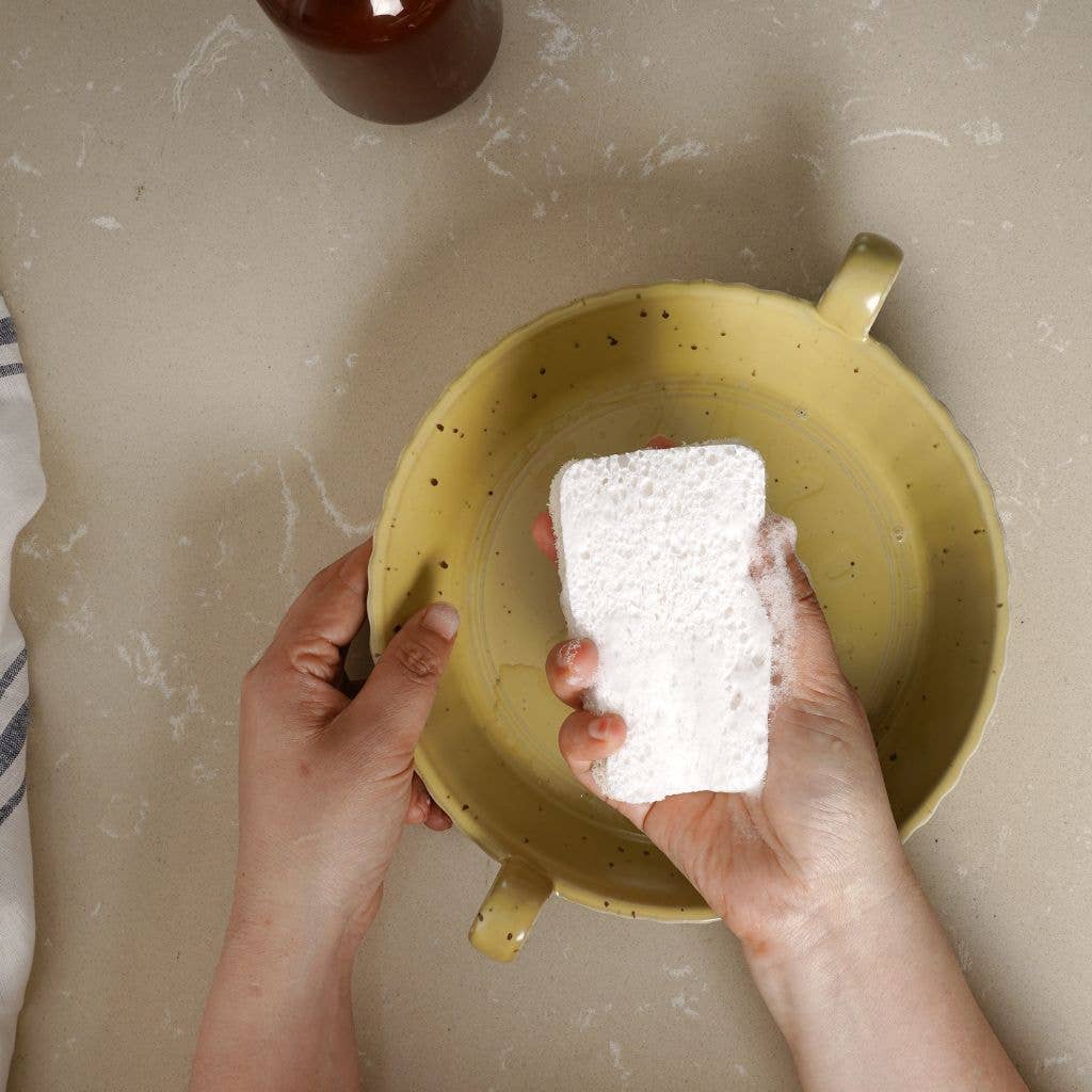 Eco Dish Washing Sponges – 4 Pack Natural Dual - Sided Kitchen Cleaning Sponges - REGN