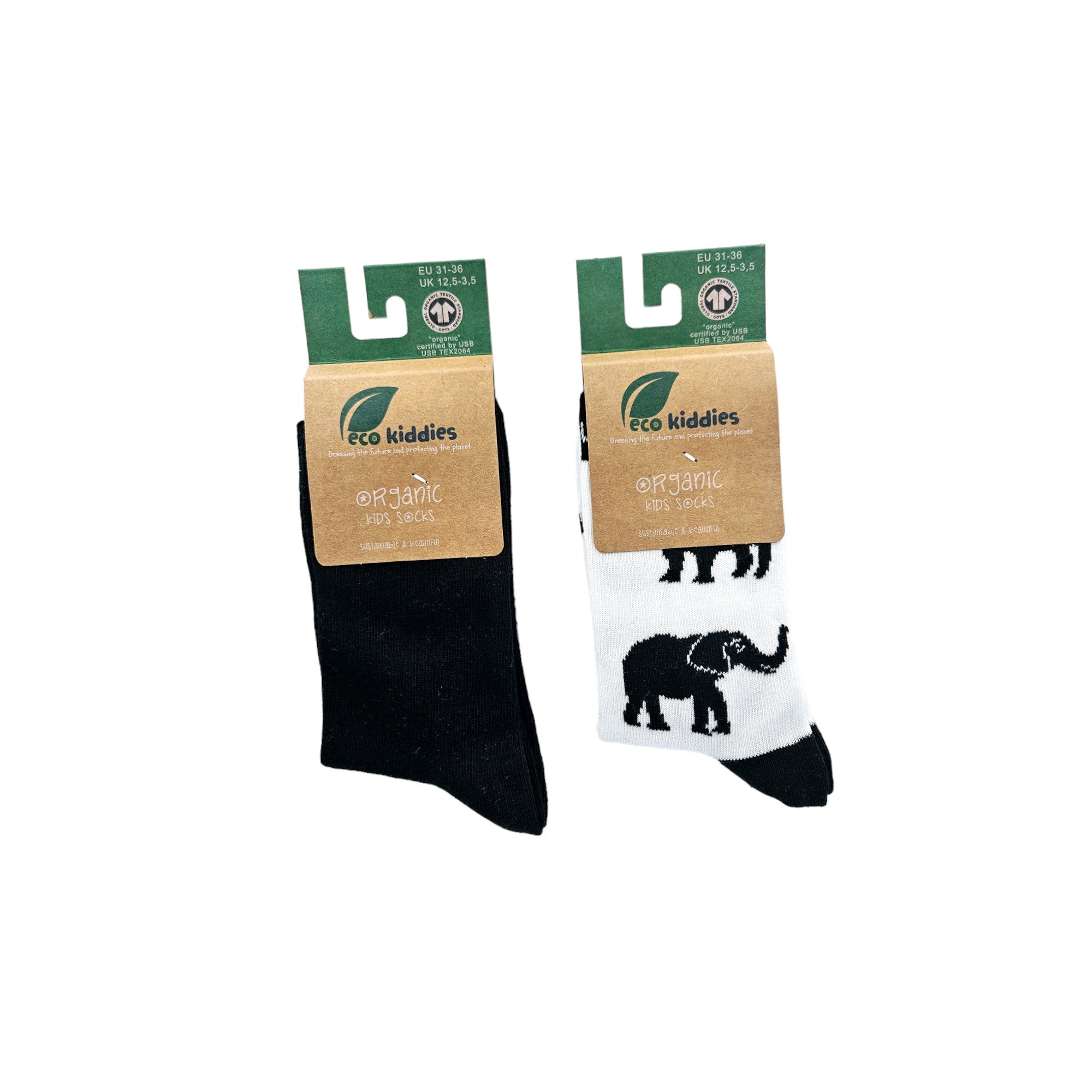 ECO ESSENTIALS ORGANIC COTTON KIDS SOCKS DUO: SCHOOL & SAFARI - REGN