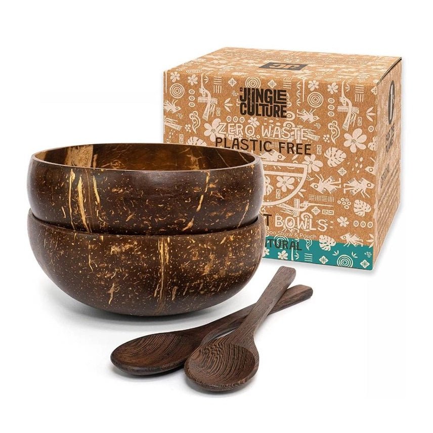 Eco - friendly Coconut Bowls & Spoons Set of 2 - REGN