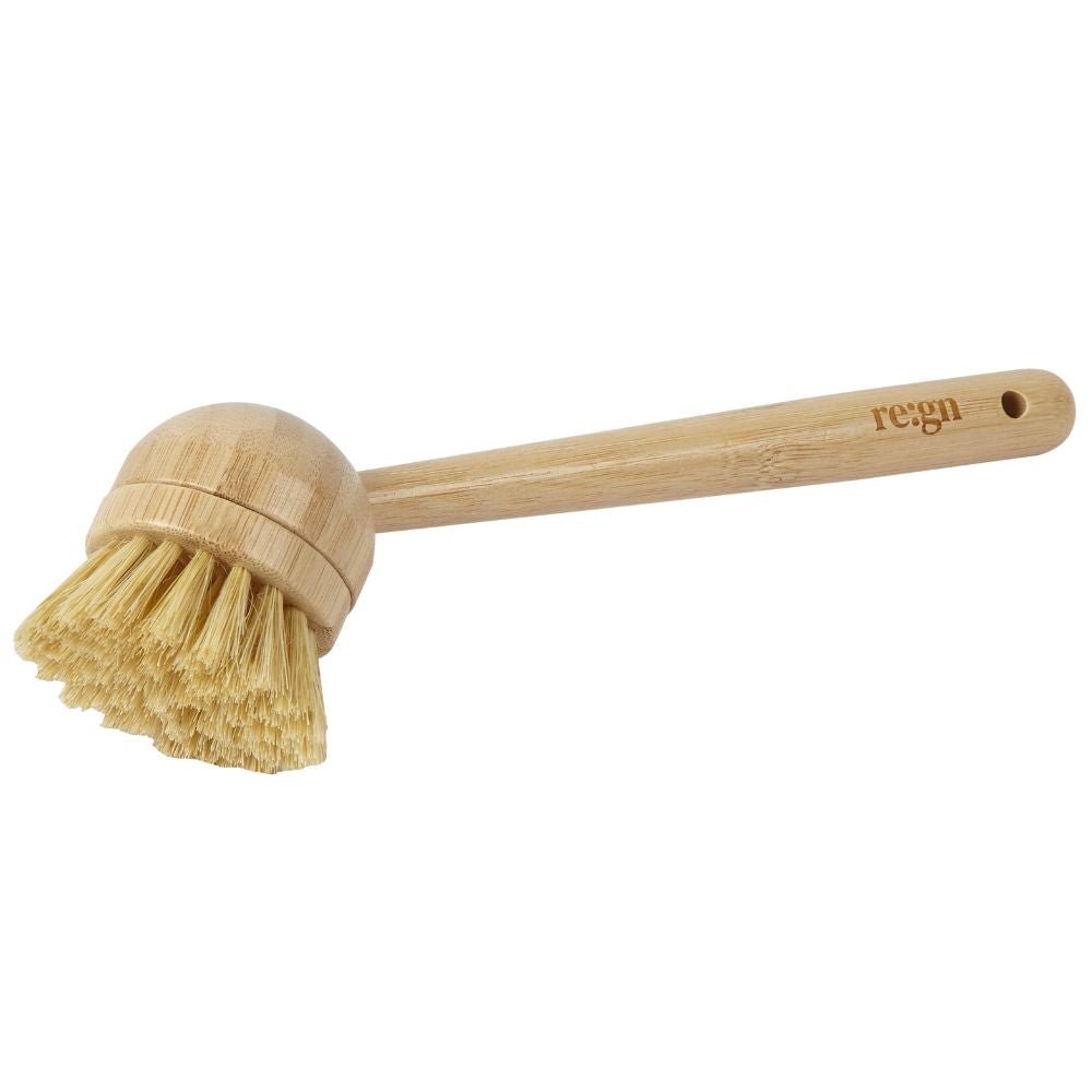 Eco - Friendly Modular Bamboo Dish Brush with Replaceable Heads – Sisal & Coconut Bristles - REGN