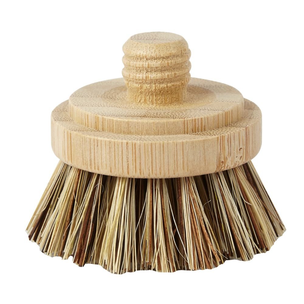 Eco - Friendly Modular Bamboo Dish Brush with Replaceable Heads – Sisal & Coconut Bristles - REGN