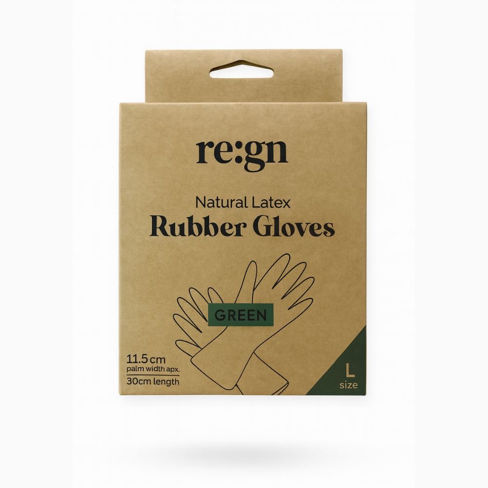 Eco - Friendly Natural Latex Reusable Rubber Gloves | Sizes S–XL available - REGN