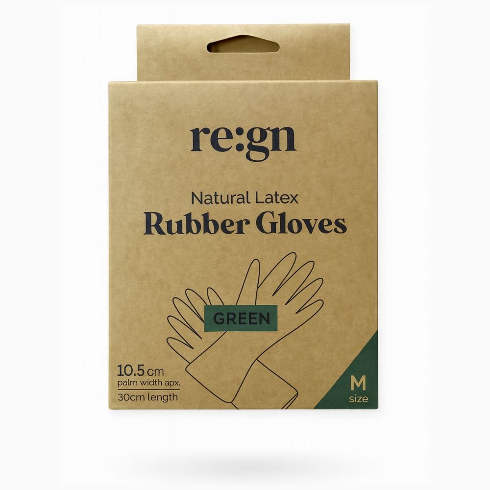 Eco - Friendly Natural Latex Reusable Rubber Gloves | Sizes S–XL available - REGN