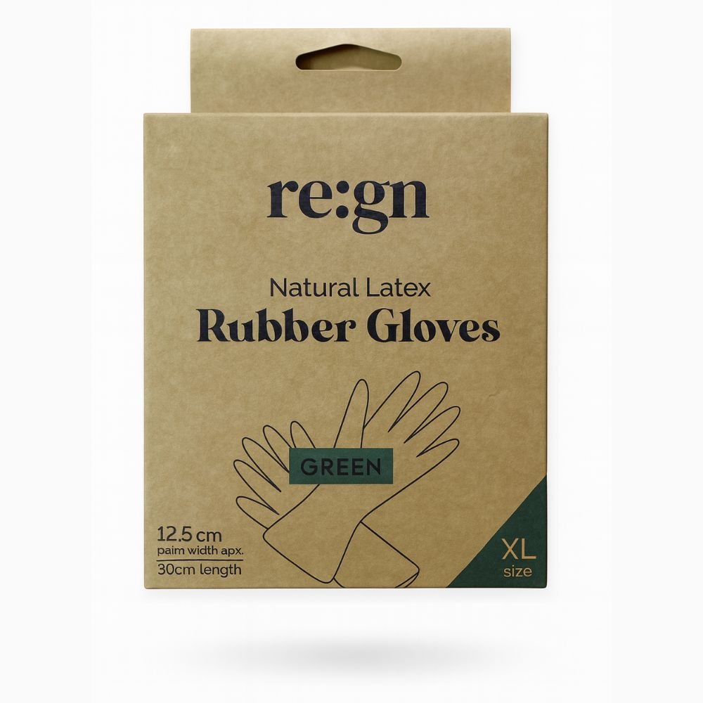 Eco - Friendly Natural Latex Reusable Rubber Gloves | Sizes S–XL available - REGN