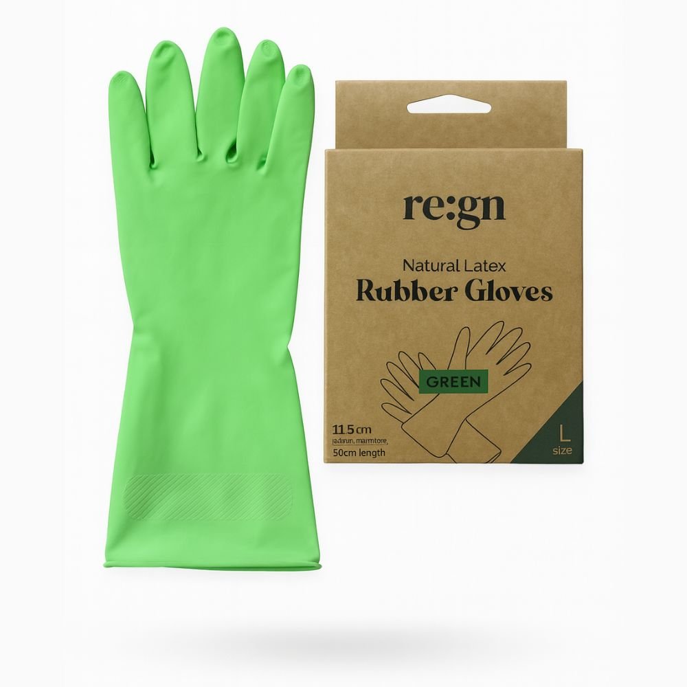 Eco - Friendly Natural Latex Reusable Rubber Gloves | Sizes S–XL available - REGN