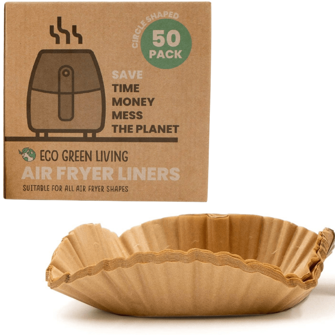 Eco Green Living Compostable Air Fryer Liners 50 Pack – Plastic - Free & Grease - Resistant - REGN
