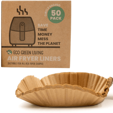 Eco Green Living Compostable Air Fryer Liners 50 Pack – Plastic - Free & Grease - Resistant - REGN