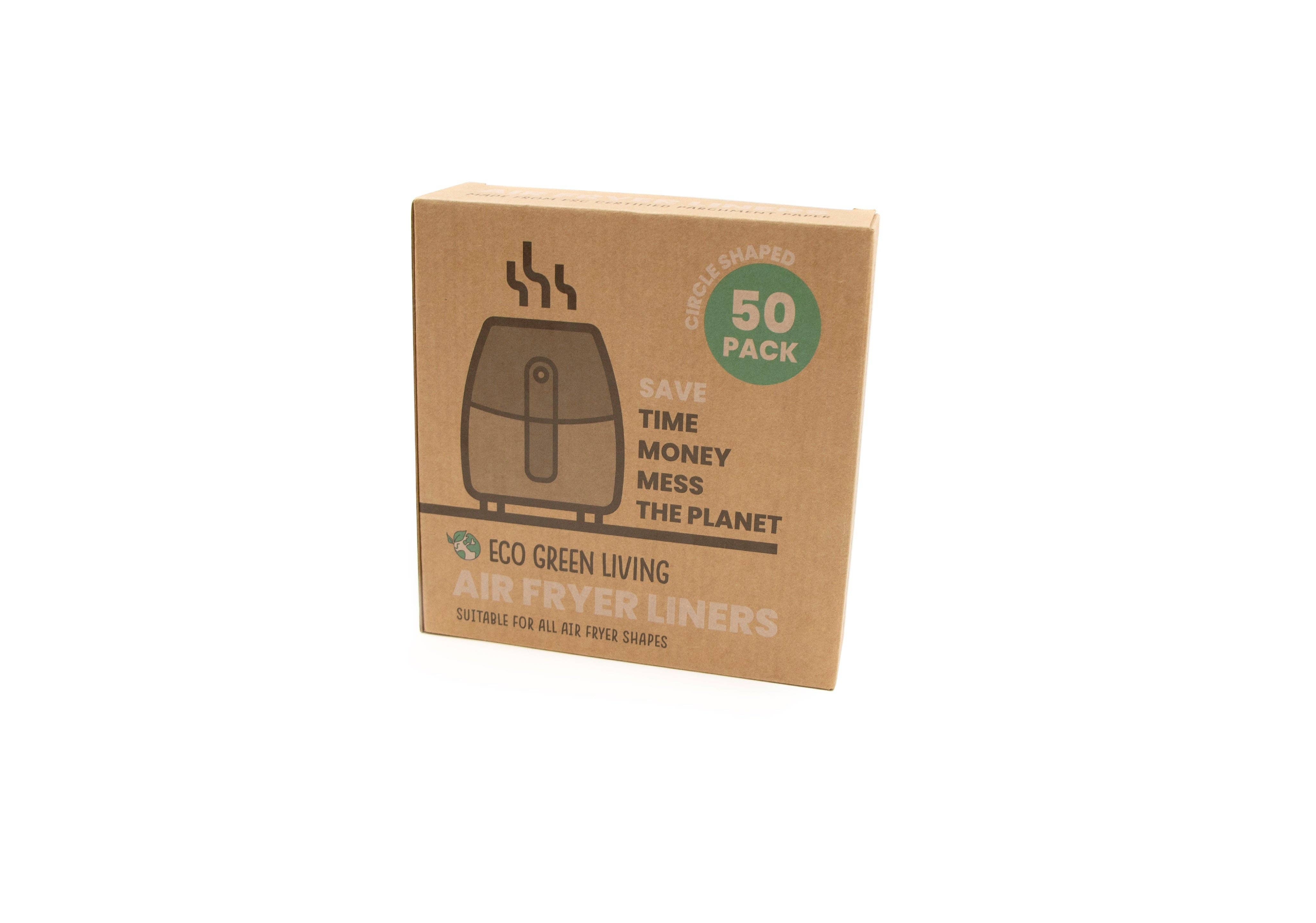 Eco Green Living Compostable Air Fryer Liners 50 Pack – Plastic - Free & Grease - Resistant - REGN