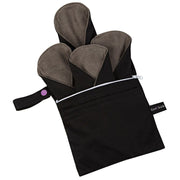 EcoChick Eco - Friendly Reusable Sanitary Pads – Black With Pink Poppers - REGN