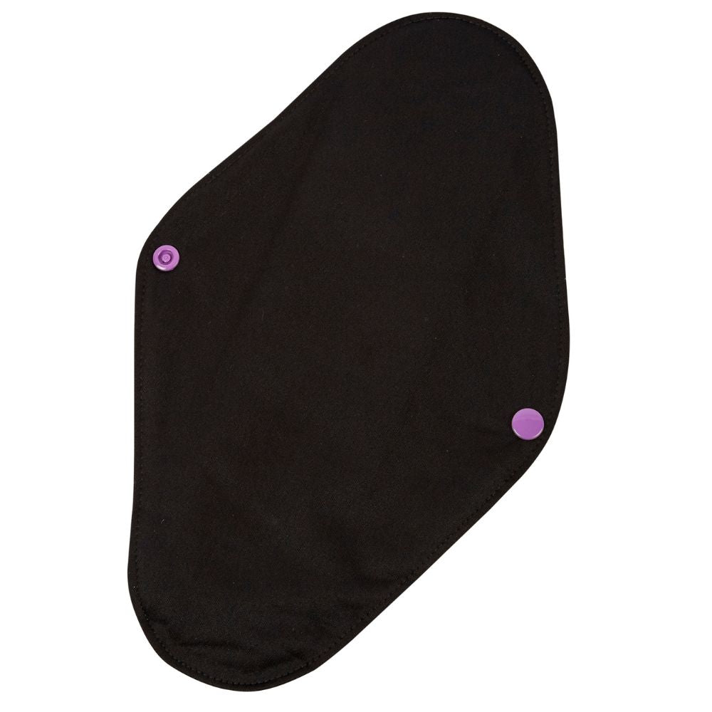 EcoChick Eco - Friendly Reusable Sanitary Pads – Black With Pink Poppers - REGN