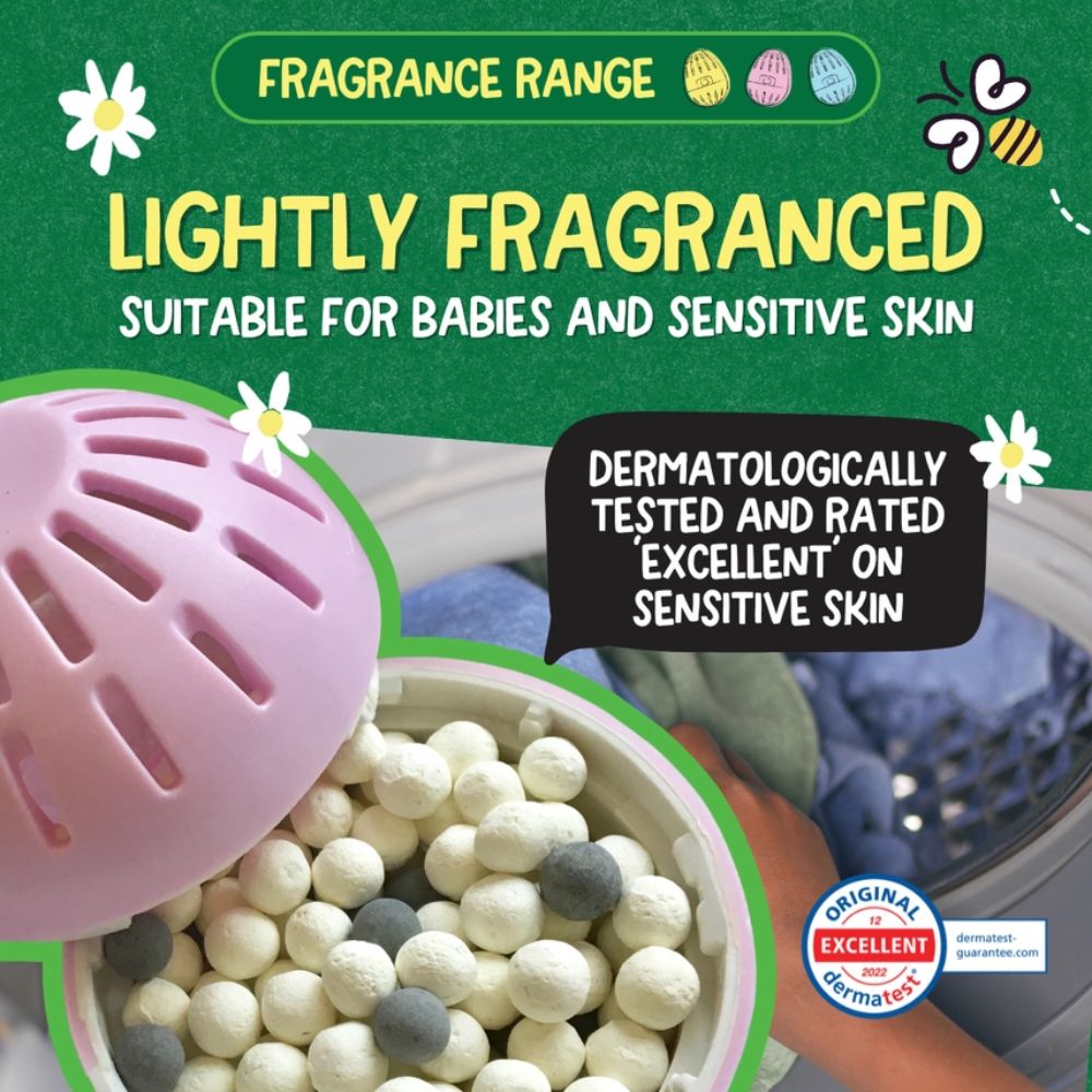 ECOEGG Laundry Egg Washing Detergent Refill Pellets Spring Blossom - Plastic Free Eco Washing Egg, 50 Washes - REGN