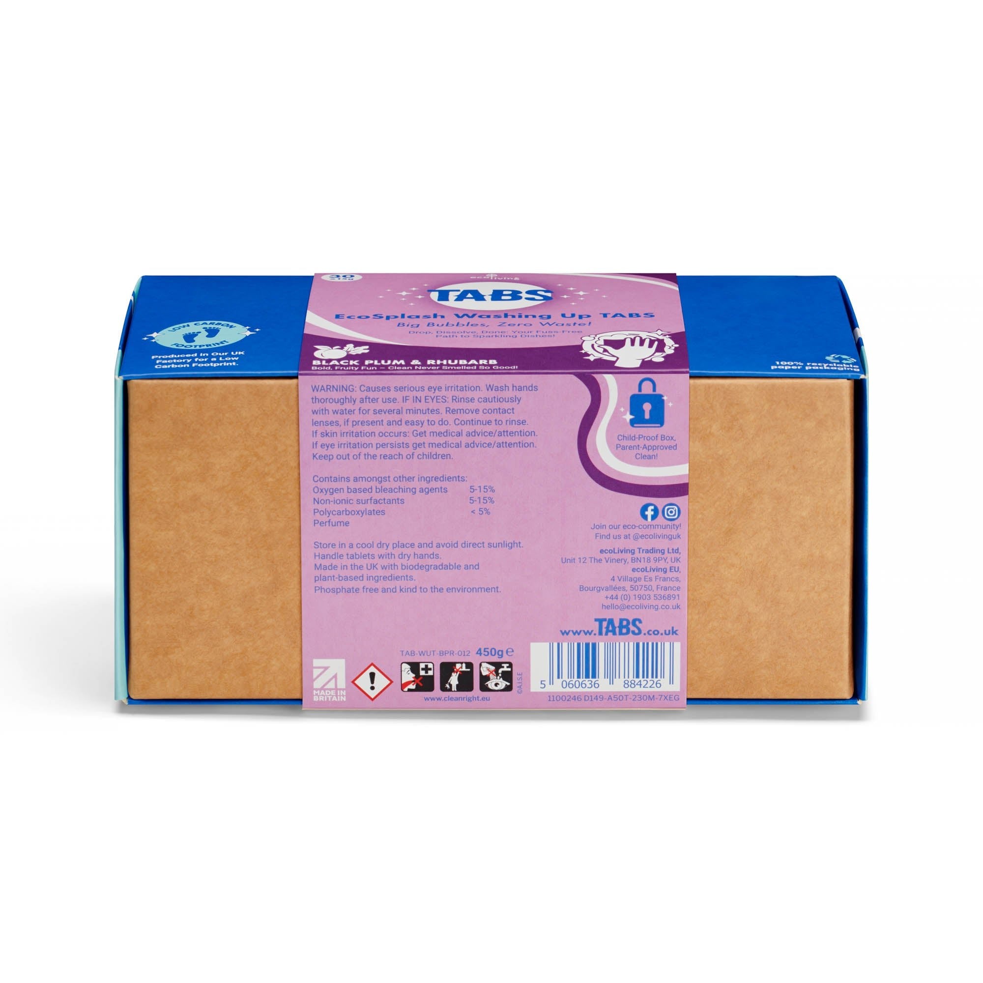 EcoSplash Washing Up Tabs – Plastic - Free, Plant - Based Cleaning (30 Pack) - REGN