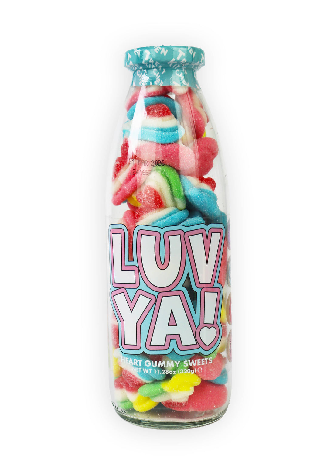 Luv Ya Sweet Bottle – Strawberry & Vanilla Gummy Hearts