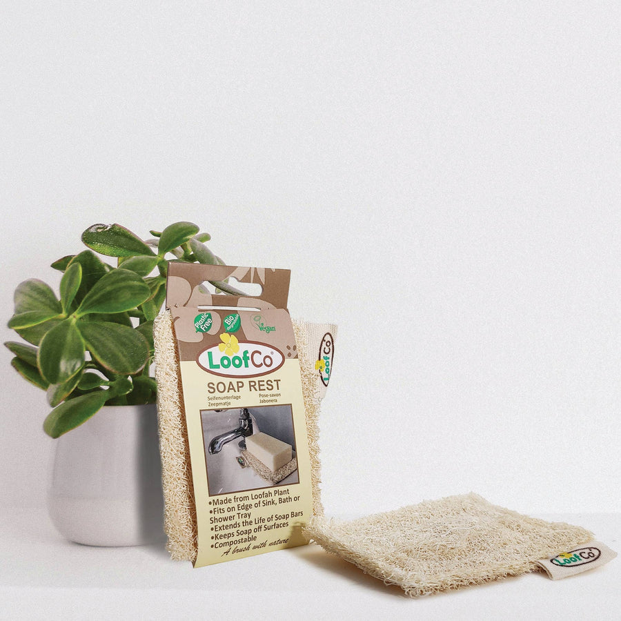 LoofCo Soap Rest – Natural Loofah Soap Dish for Bars