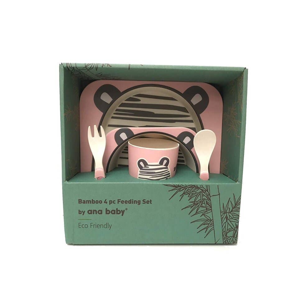 Elephant Bamboo Kids Dinner Set – 5 Piece Eco - Friendly Tableware - REGN