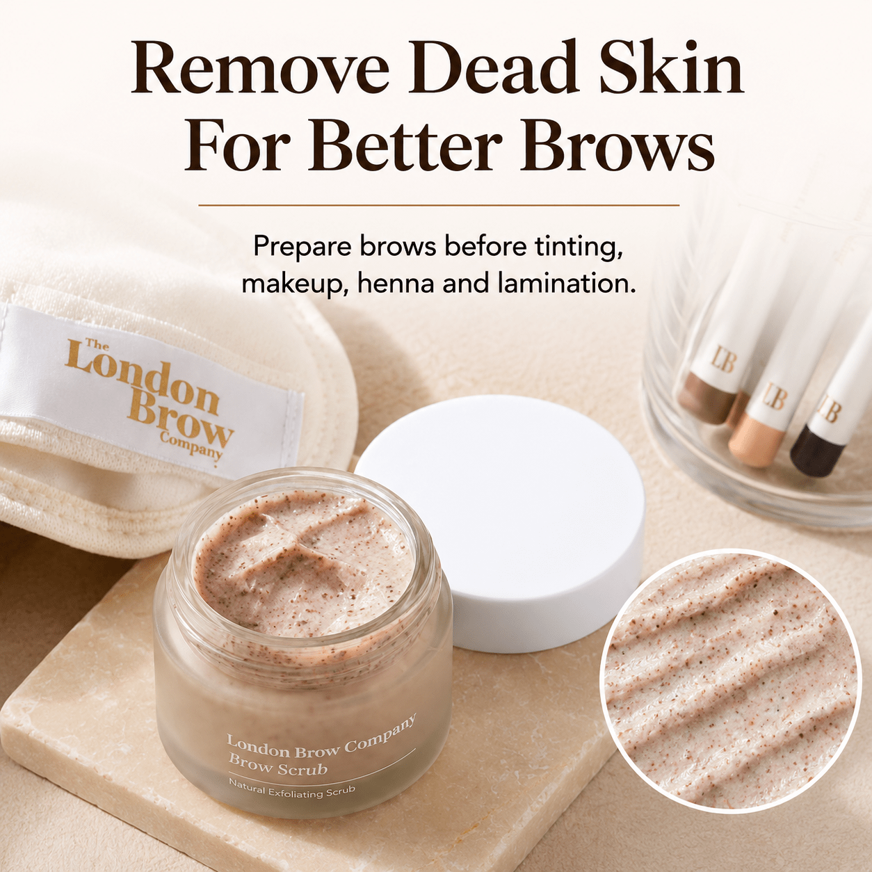 Exfoliating Brow Scrub – Natural Pre-Treatment for Henna & Tint - REGN