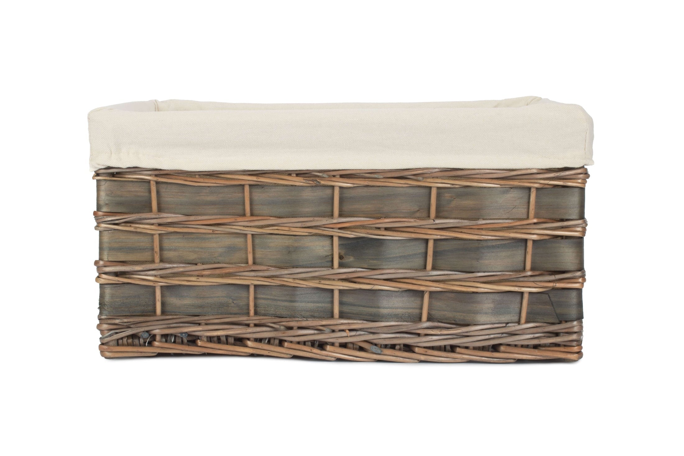 Extra Large Grey Scandi Storage Basket with White Lining - REGN