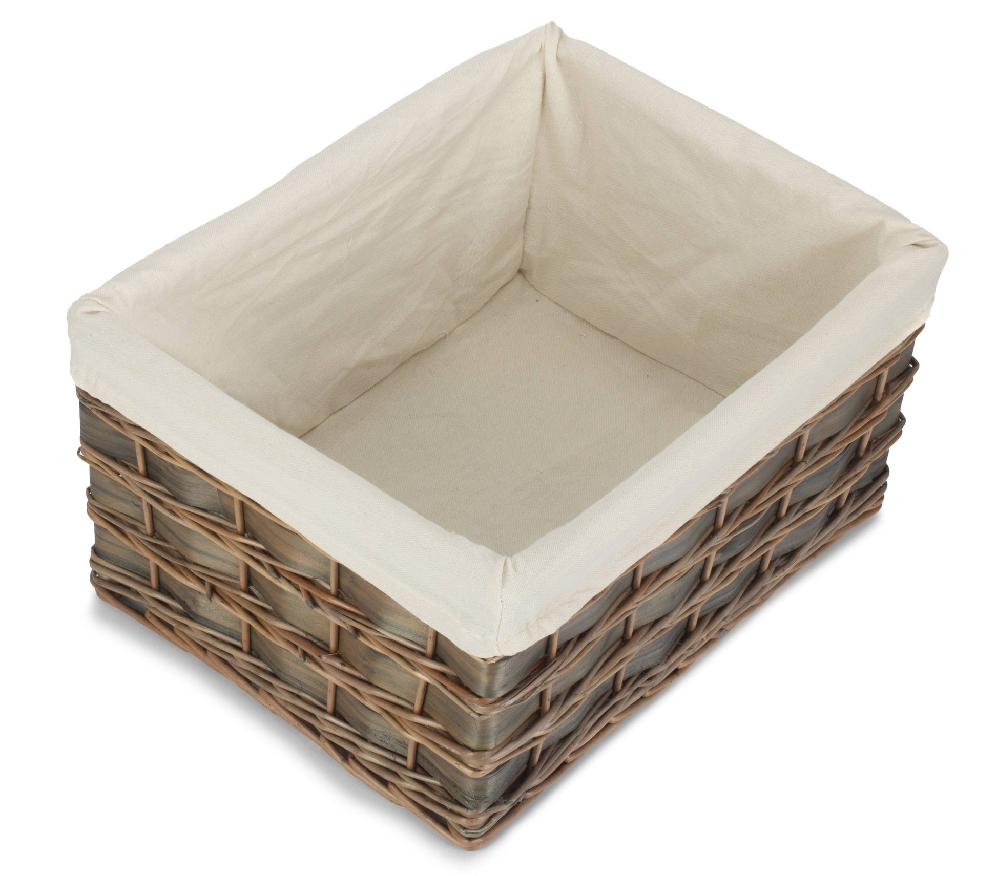 Extra Large Grey Scandi Storage Basket with White Lining - REGN