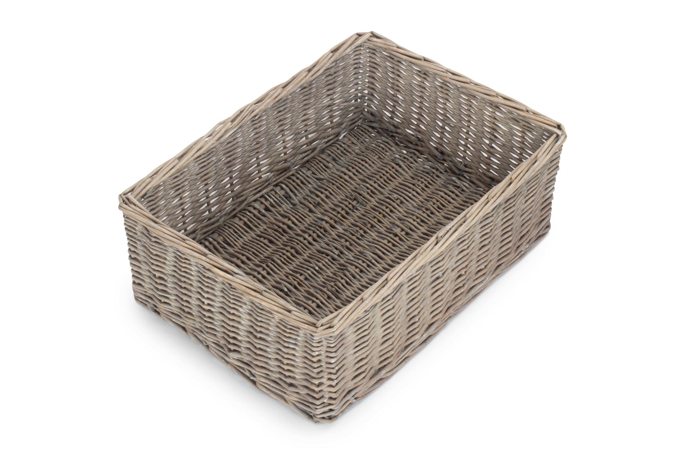 Extra Large Grey Wash Willow Tray Basket - REGN