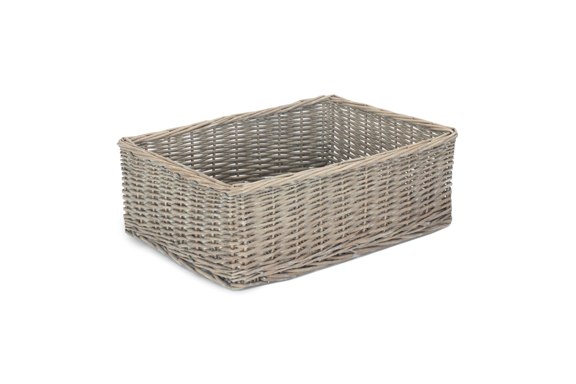 Extra Large Grey Wash Willow Tray Basket - REGN