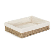 Extra Large Lined Rectangular Seagrass Tray Basket - REGN