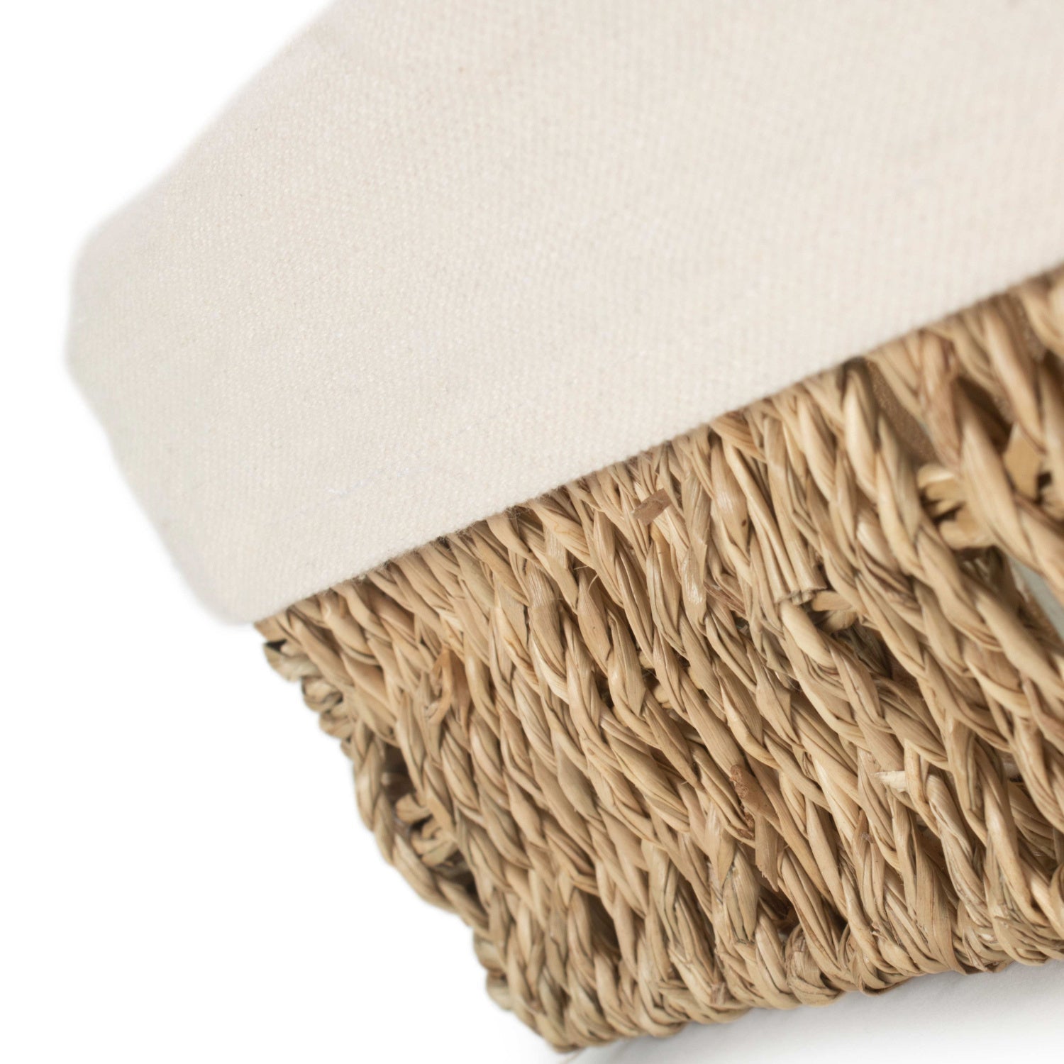 Extra Large Lined Rectangular Seagrass Tray Basket - REGN