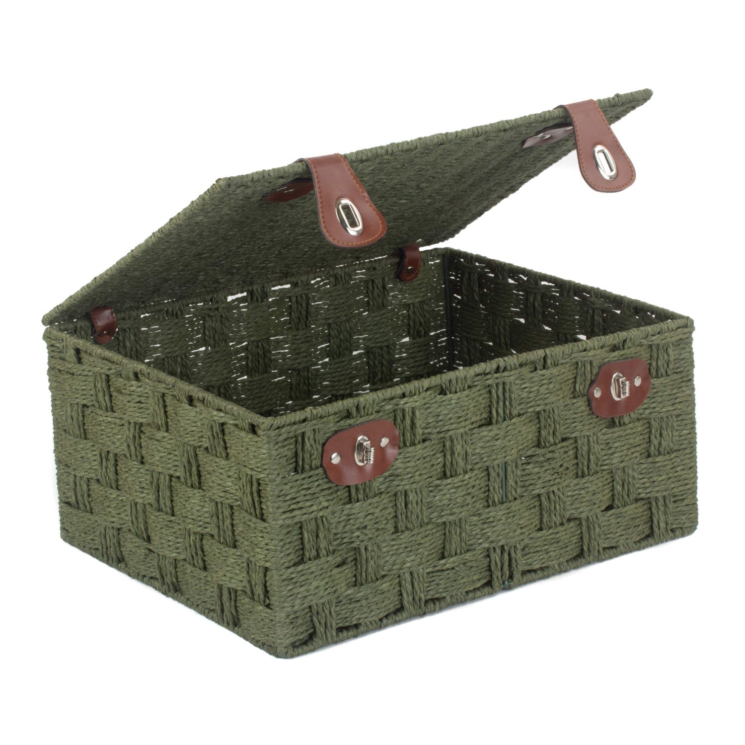 Extra Large Paper Rope Hamper - Forest Green - REGN