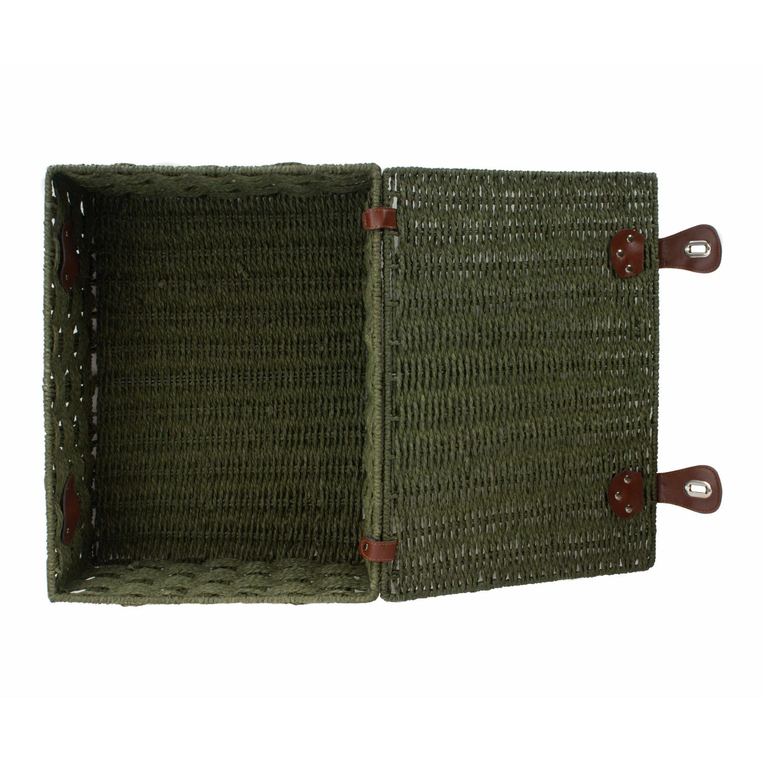 Extra Large Paper Rope Hamper - Forest Green - REGN