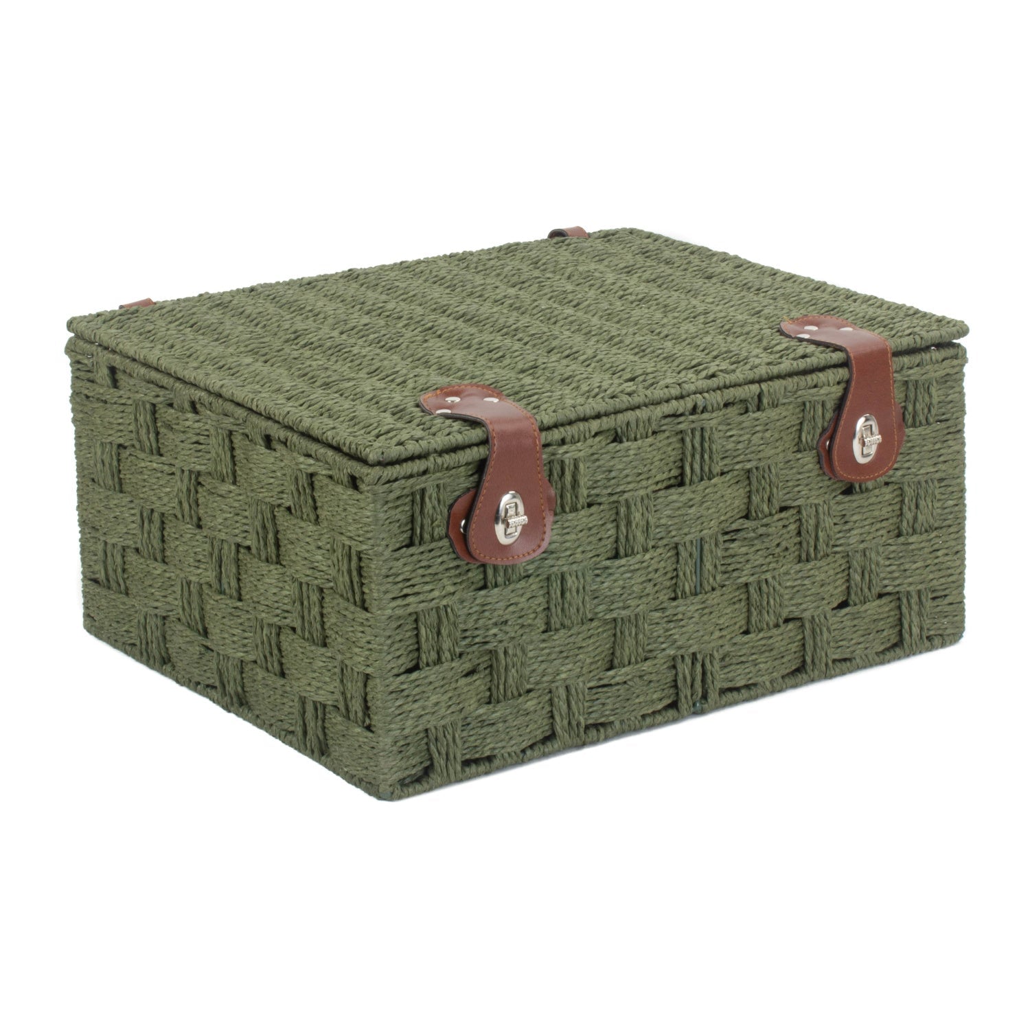 Extra Large Paper Rope Hamper - Forest Green - REGN