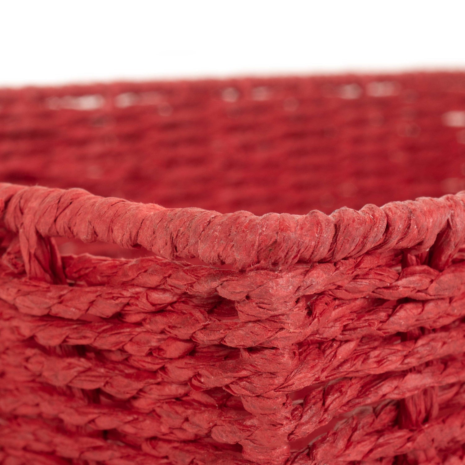 Extra Large Red Paper Rope Tray Basket - REGN